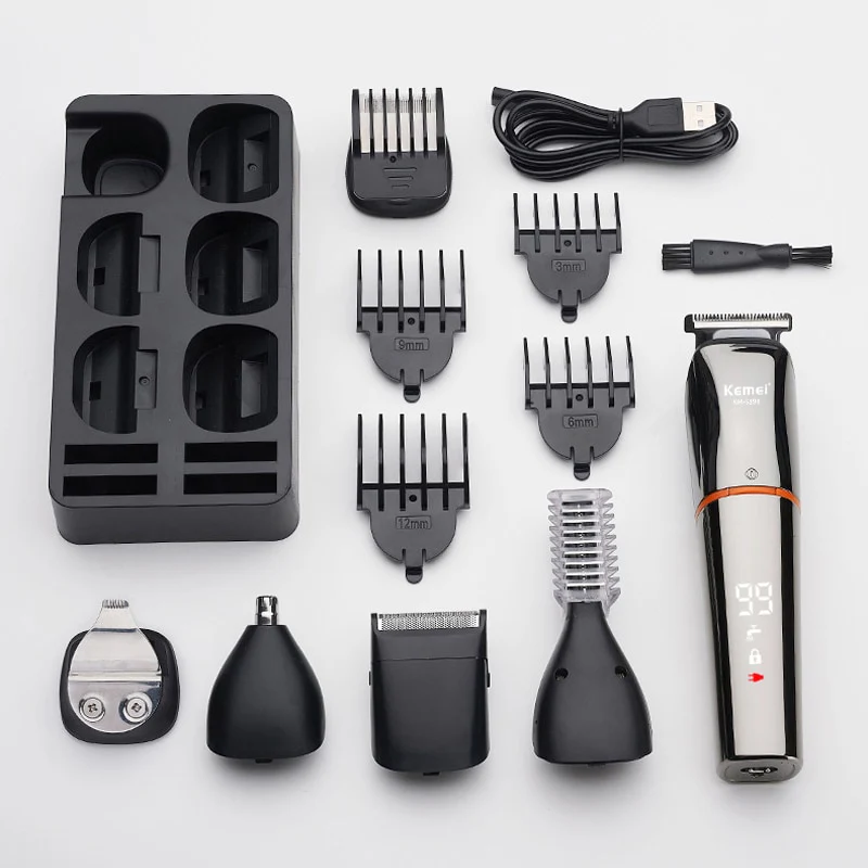 KEMEI Electric Hair Clipper LED Display for Men Professional Hair Trimmer USB Charging Rechargeable Hair Cutting Beard Machine - Image 3