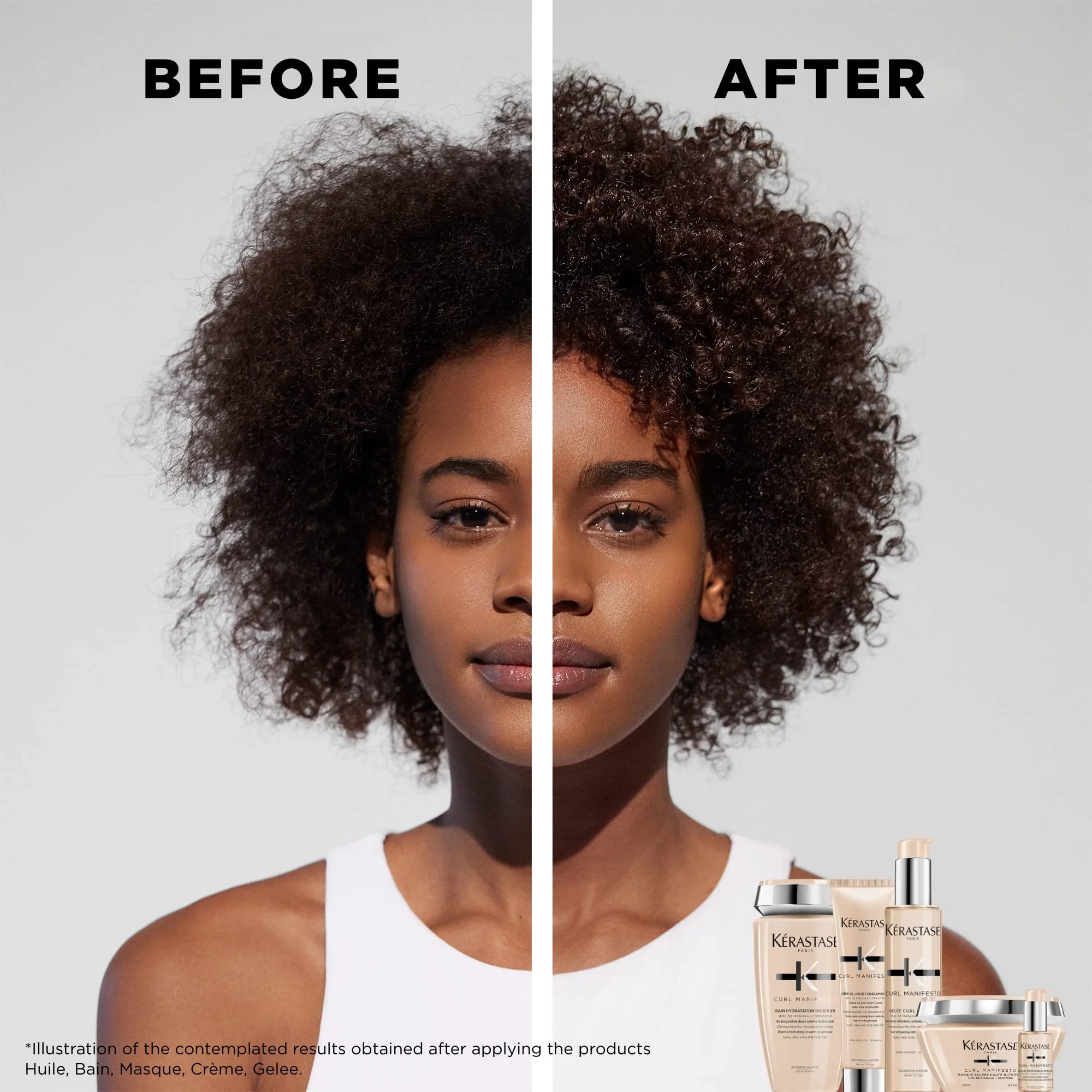 KERASTASE Curl Manifesto Hydratation Douceur Shampoo | Removes Build Up & Hydrates Curls | Softens & Reduces Frizz | For All Wavy, Curly, Very Curly & Coily Hair | 8.5 Fl Oz - Image 6