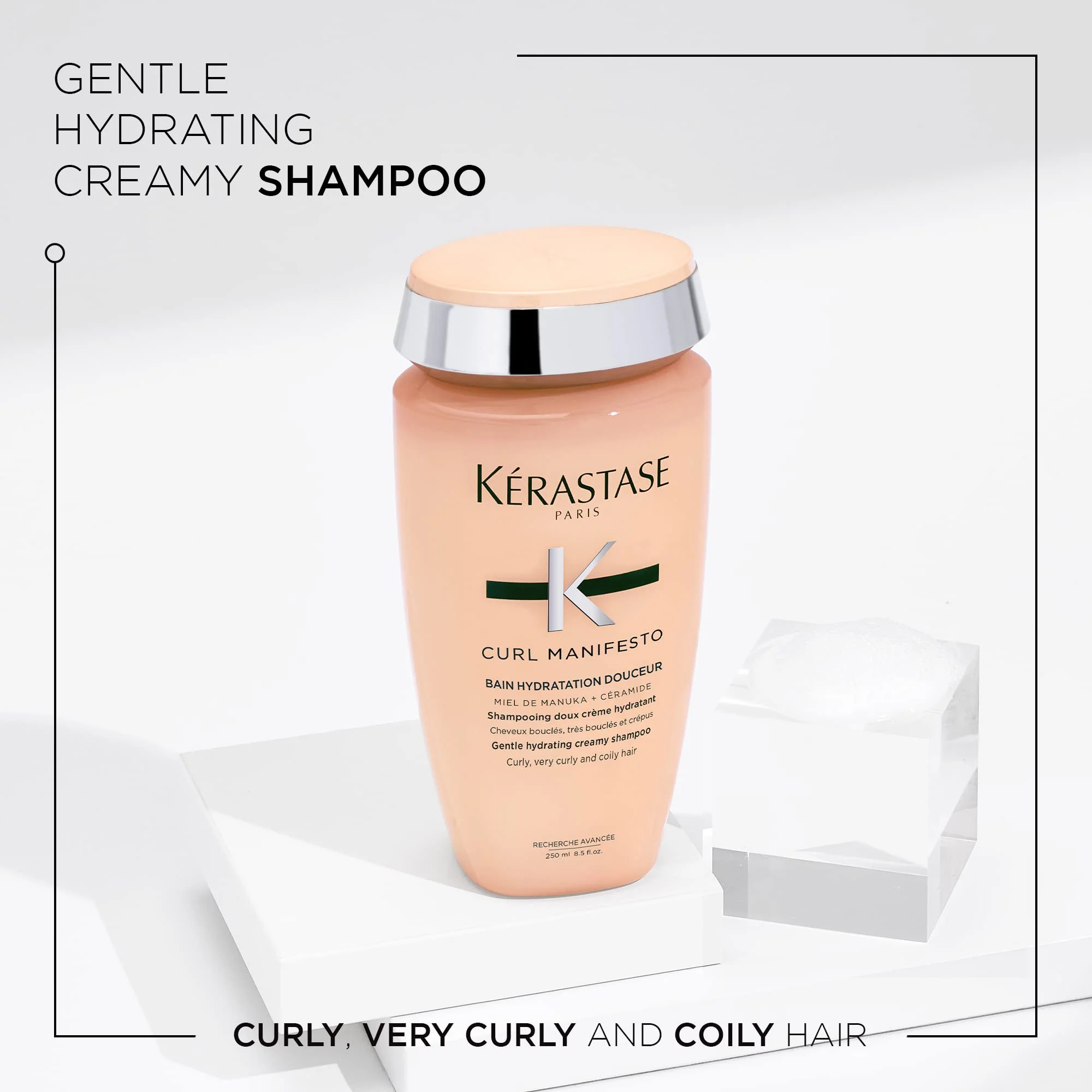 KERASTASE Curl Manifesto Hydratation Douceur Shampoo | Removes Build Up & Hydrates Curls | Softens & Reduces Frizz | For All Wavy, Curly, Very Curly & Coily Hair | 8.5 Fl Oz - Image 8