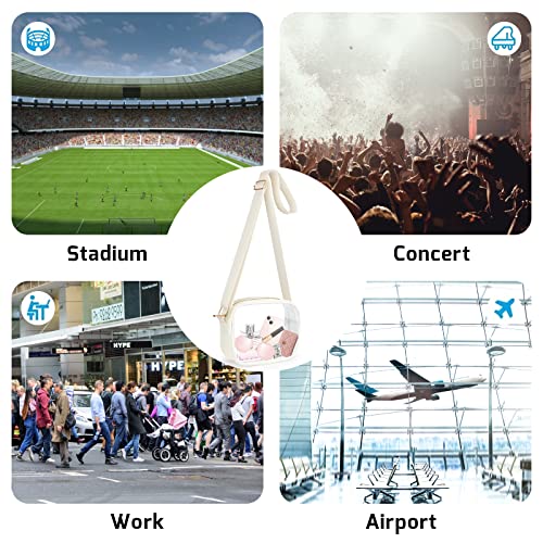 KETIEE Clear Bag Stadium Approved, Clear Crossbody Bag Clear Purse for Women See Through Clear Handbag with Adjustable Strap for Concerts Sports Festivals - Image 3