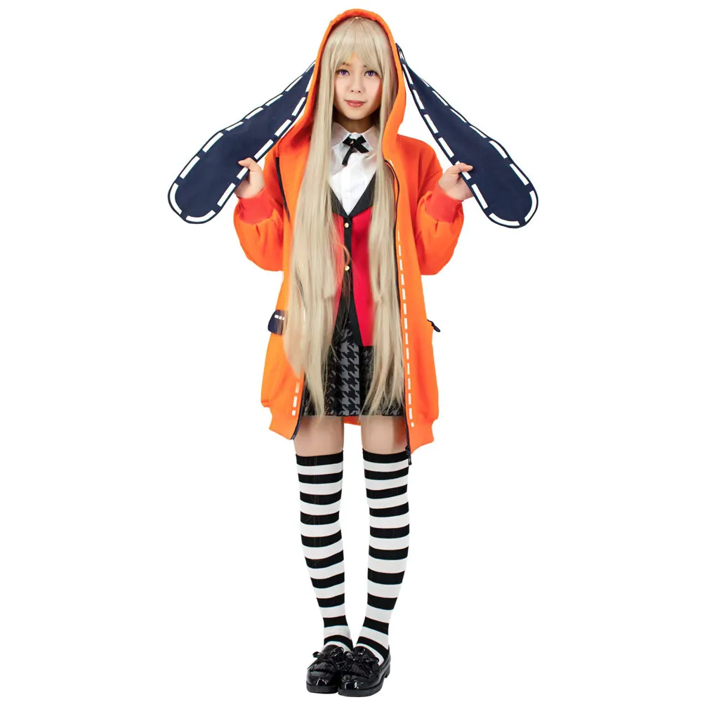 Kids Adult Kakegurui Compulsive Gambler Cosplay Cute Long-eared Rabbit Coat Runa Yomozuki Costumes - Image 2