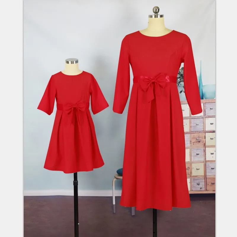 Kids Child Outfits  Mother Daughter Dresses Clothes  Mom Dress  Mum Sister Baby Girl Dresses Mommy And Daughter Family Matching - Image 5