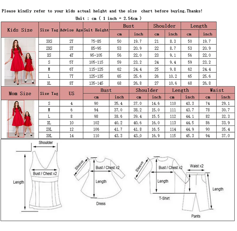 Kids Child Outfits  Mother Daughter Dresses Clothes  Mom Dress  Mum Sister Baby Girl Dresses Mommy And Daughter Family Matching - Image 6