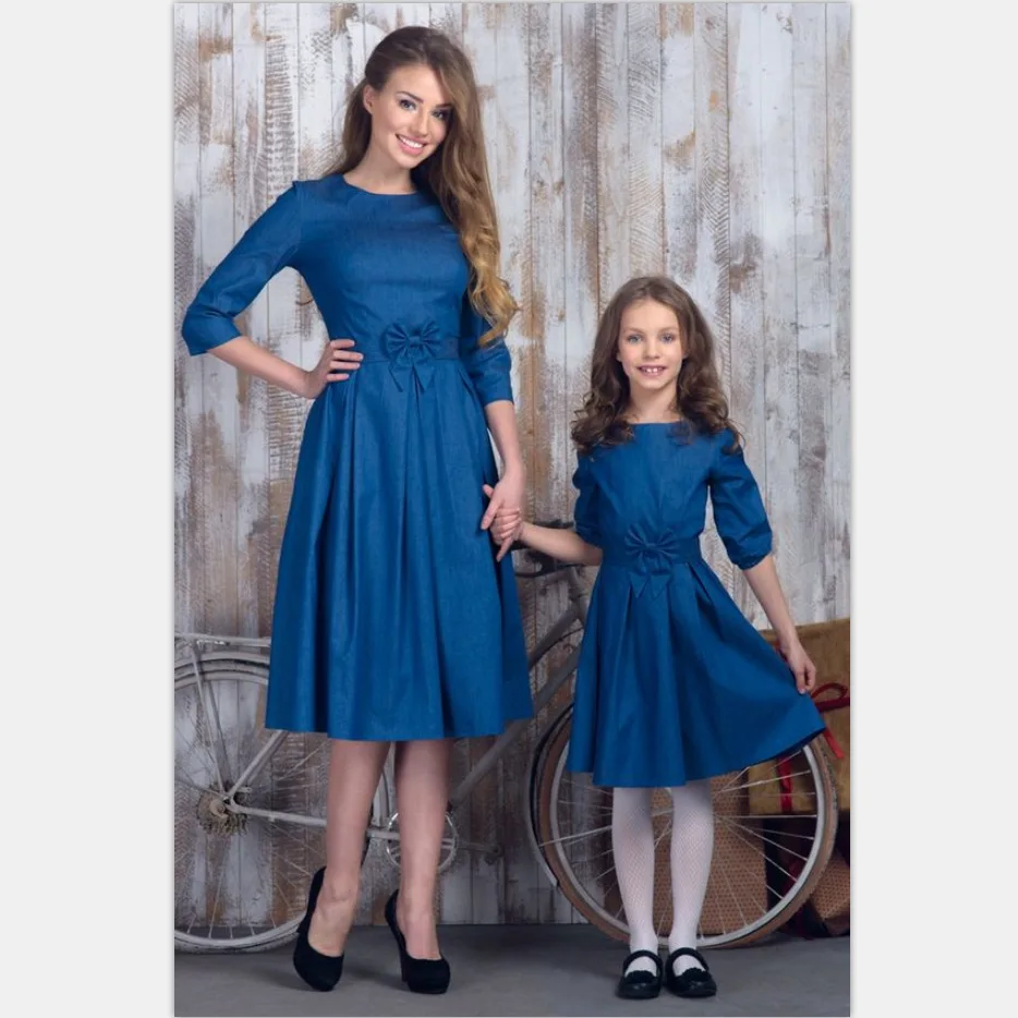 Kids Child Outfits  Mother Daughter Dresses Clothes  Mom Dress  Mum Sister Baby Girl Dresses Mommy And Daughter Family Matching - Image 7