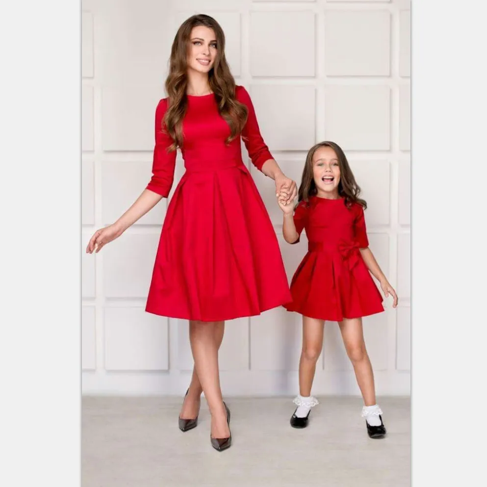 Kids Child Outfits  Mother Daughter Dresses Clothes  Mom Dress  Mum Sister Baby Girl Dresses Mommy And Daughter Family Matching - Image 8