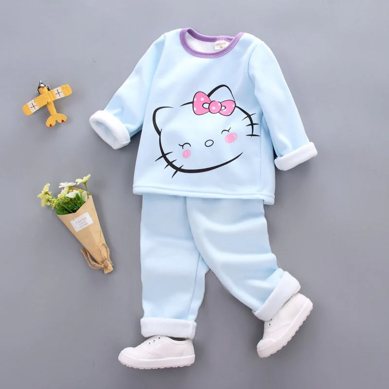 Kids Pajama Sets 1- 3Y Baby Girl Cotton Pajamas Winter Warm Underwear Thermal Clothes Thicken Children Clothing Girls Clothes - Image 11