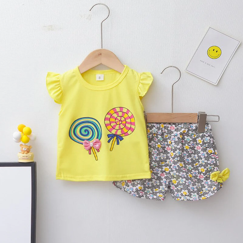 Kids Summer Fashion Sportswear Children Girl Cartoon T Shirt Shorts 2pcs/sets Baby Boys Costumer Toddler Infant Casual Tracksuit - Image 4