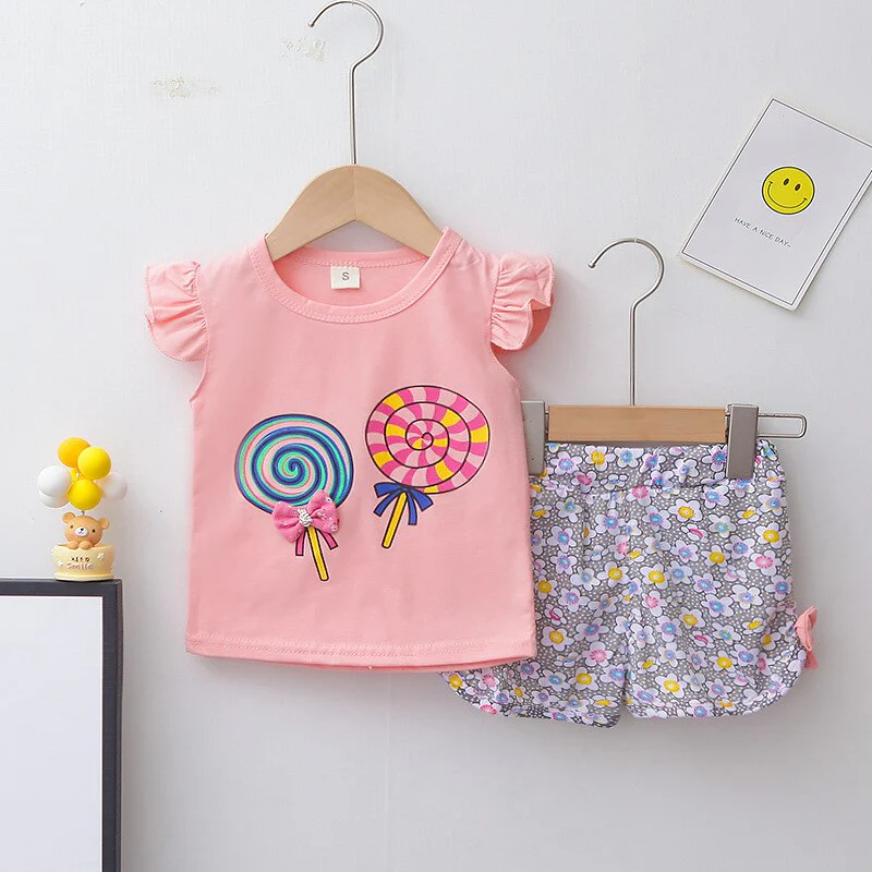 Kids Summer Fashion Sportswear Children Girl Cartoon T Shirt Shorts 2pcs/sets Baby Boys Costumer Toddler Infant Casual Tracksuit - Image 5