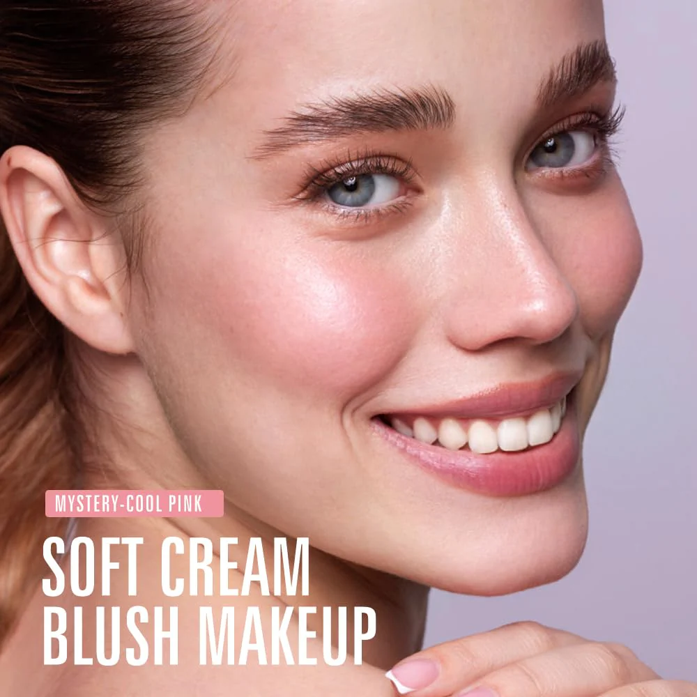 KIMUSE Soft Cream Blush Makeup, Liquid Blush for Cheeks, Weightless, Long-Wearing, Smudge Proof, Natural-Looking, Dewy Finish - Image 4