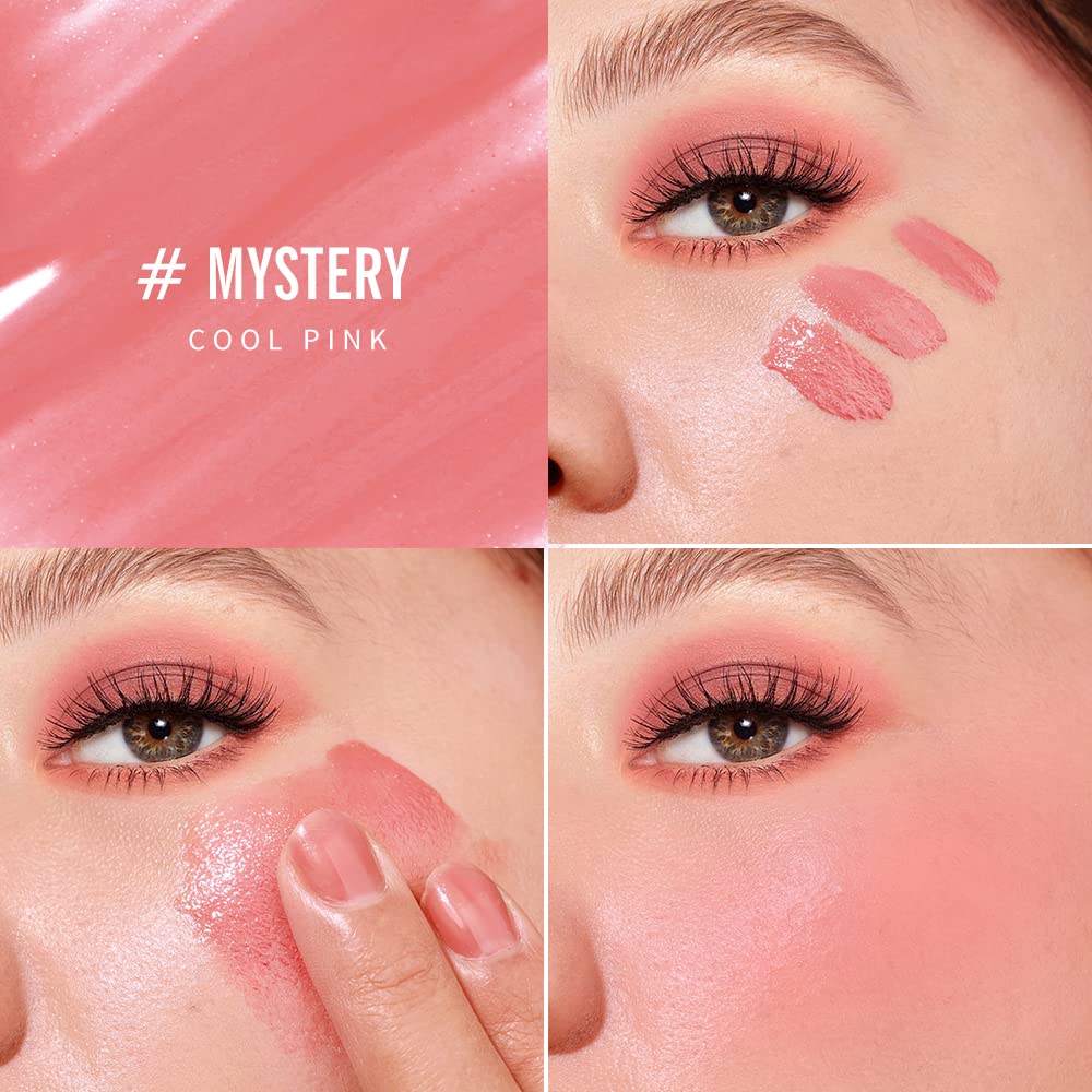 KIMUSE Soft Cream Blush Makeup, Liquid Blush for Cheeks, Weightless, Long-Wearing, Smudge Proof, Natural-Looking, Dewy Finish - Image 5