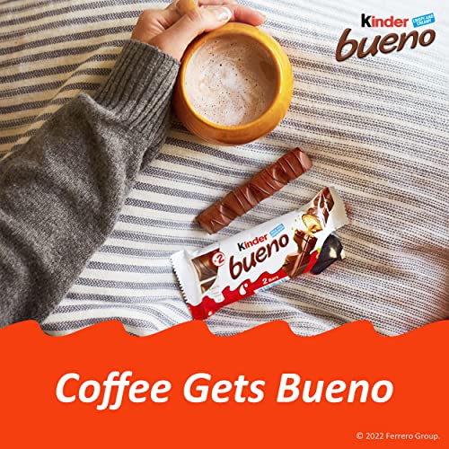Kinder Bueno Milk Chocolate and Hazelnut Cream, Bulk 20 Pack, 2 Individually Wrapped Chocolate Bars Per Pack, 30 oz - Image 3