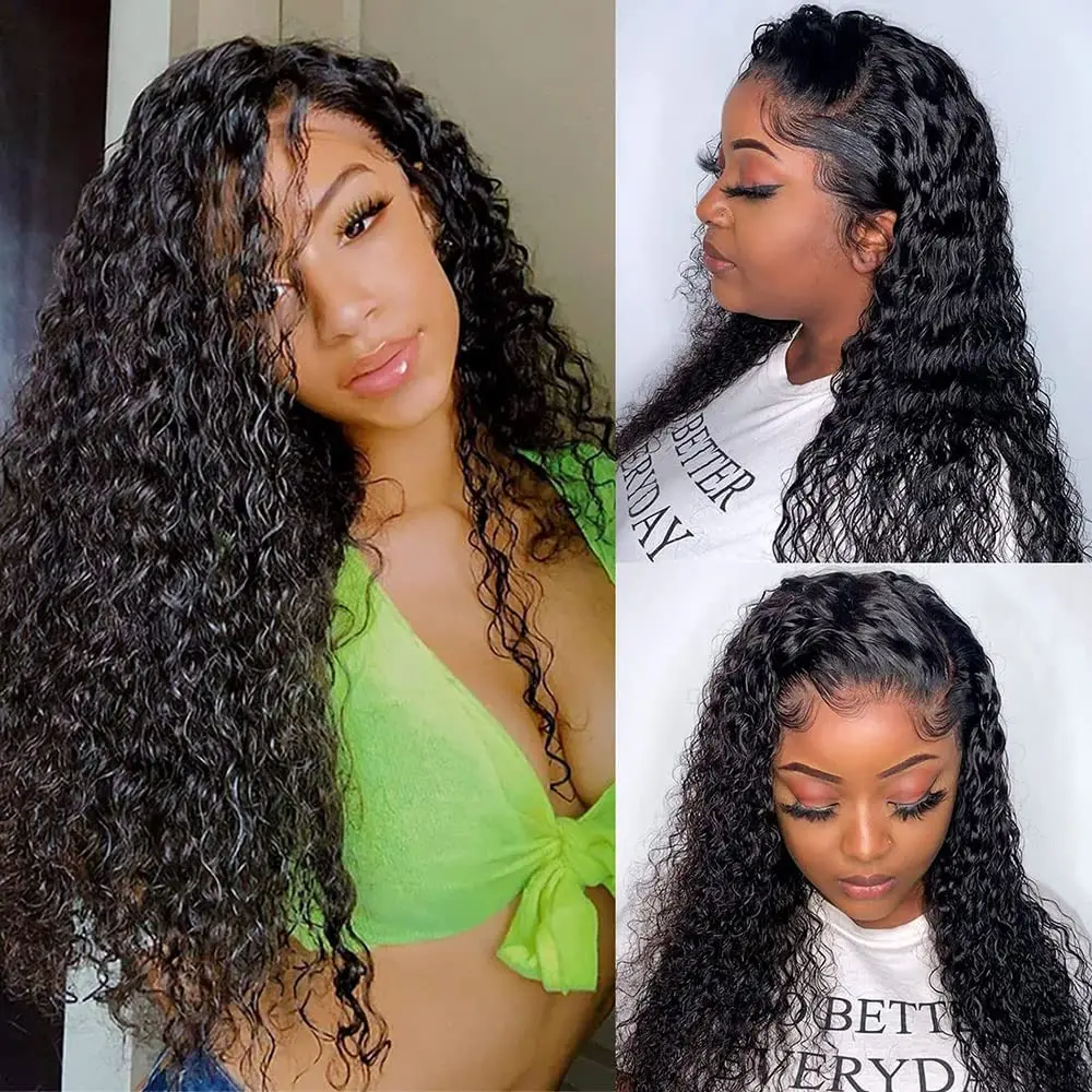 Kinky Curly U Part Human Hair Wig V Part Human Hair Wig No Leave Out No Glue Machine Made Deep Curly Human Hair Wig for Women - Image 3