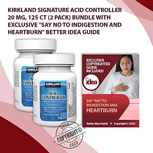 Kirkland Signature Acid Controller 20 mg, 125 Ct (2 Pack) Bundle with Exclusive "Say NO to Indigestion and Heartburn" - Better Idea Guide (3 Items) - Image 9