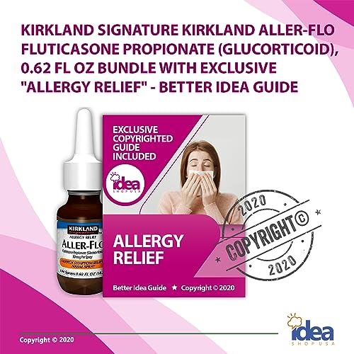 Kirkland Signature Aller-Flo Fluticasone Propionate (Glucocorticoid) 50 mcg, Nasal Allergy Spray (1 Bottle 144 Metered Sprays) Bundle with Exclusive "Allergy Relief" - Better Idea Guide - Image 9