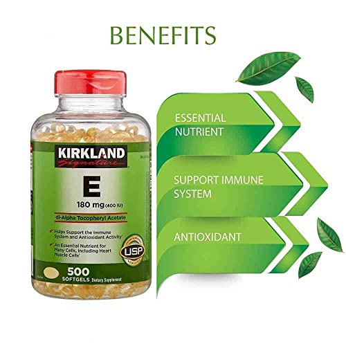 Kirkland Signature – Calcium Citrate, Magnesium and Zinc 500 Tablets + Vitamin E 400IU, 500 Softgels (Bundle of 2 Units Total) - Image 4