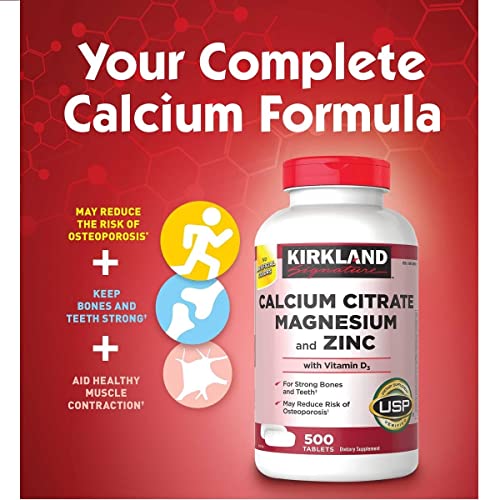 Kirkland Signature – Calcium Citrate, Magnesium and Zinc 500 Tablets + Vitamin E 400IU, 500 Softgels (Bundle of 2 Units Total) - Image 7