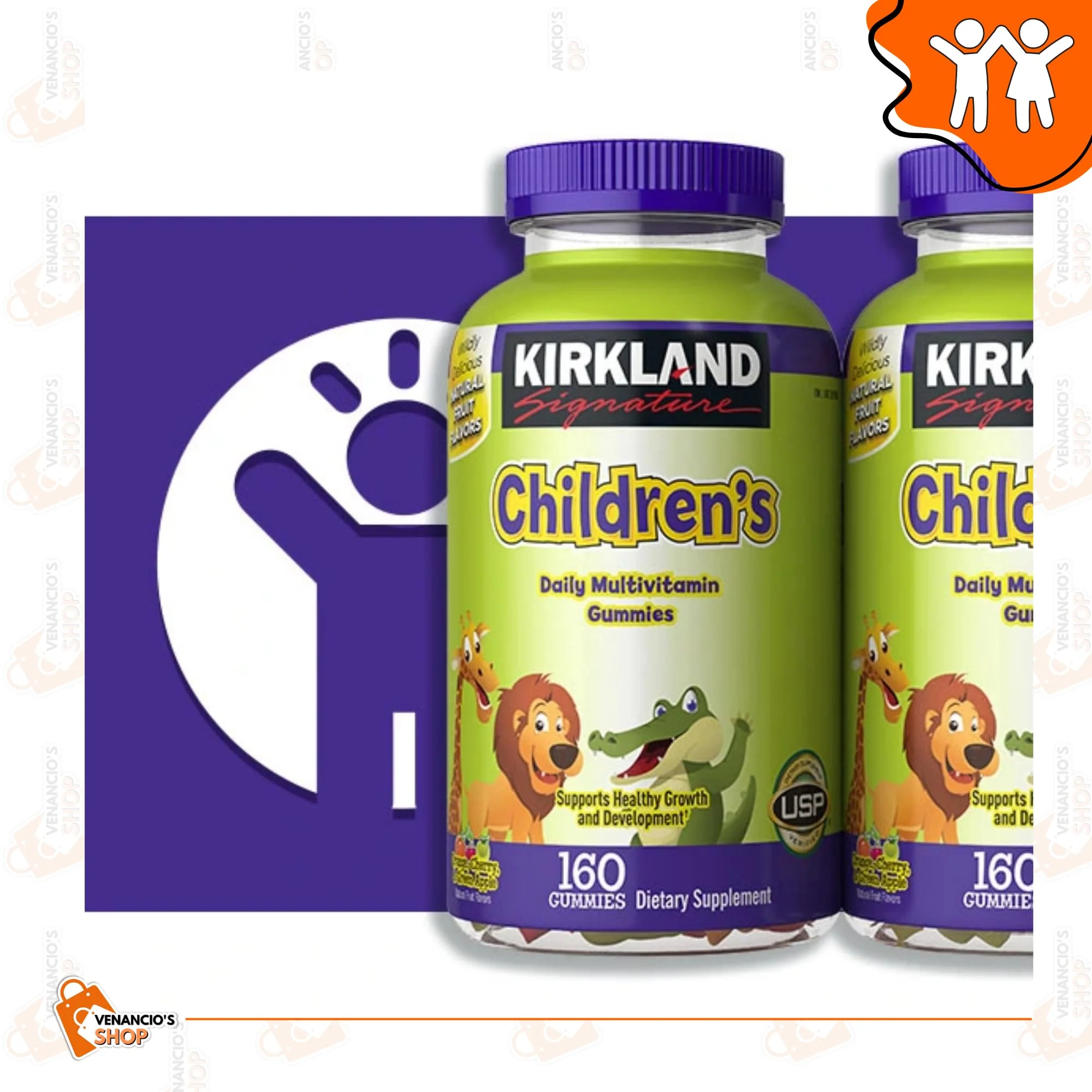 Kirkland Signature Children's Multivitamin, 160 Gummies per Bottle, Vitamins for Kids (Pack of 2) - Image 5