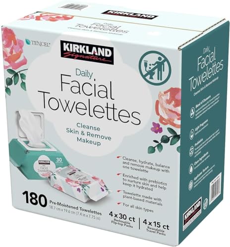 KIRKLAND Signature Daily Facial Towellettes, 4.53 Pound (180 Count, 1-Box) - Image 4