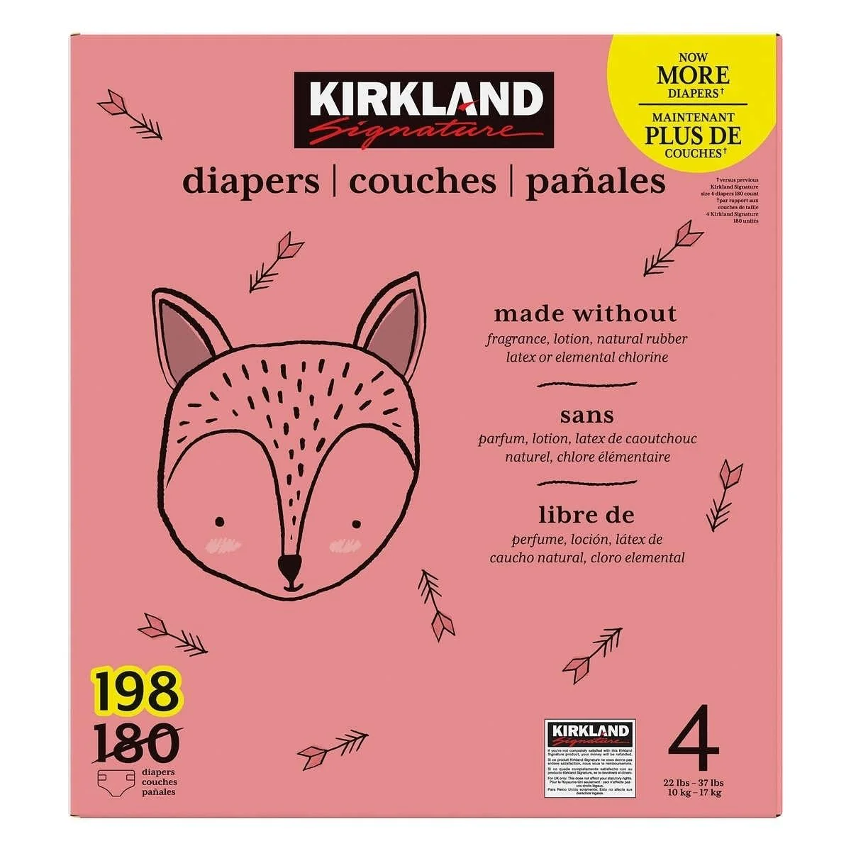 Kirkland Signature Diapers, Size 4 (22-37 Pounds), 198 Count - Image 2