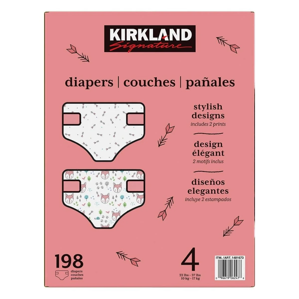 Kirkland Signature Diapers, Size 4 (22-37 Pounds), 198 Count - Image 3