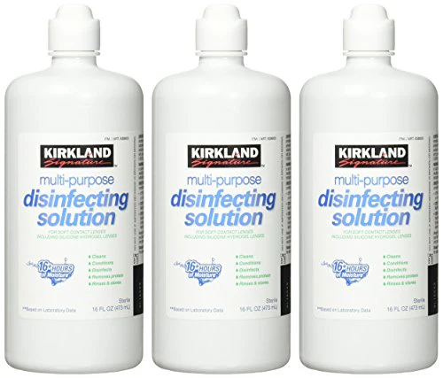 Kirkland Signature Multi-Purpose Disinfecting Solution for Soft Contacts 3pack 16oz each - Image 2