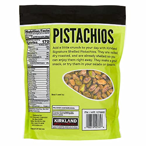 Kirkland Signature Nuts, Shelled Pistachios Roasted & Salted 24 Ounce (Pack of 1) - Image 4