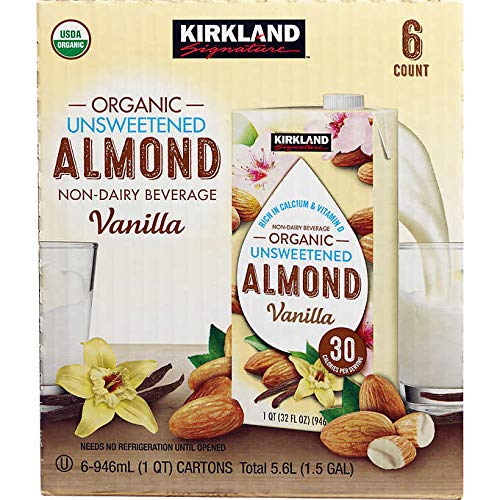 Kirkland Signature Organic Almond Unswtd Beverage, 31.9 Fl Oz (Pack of 6) - Image 2