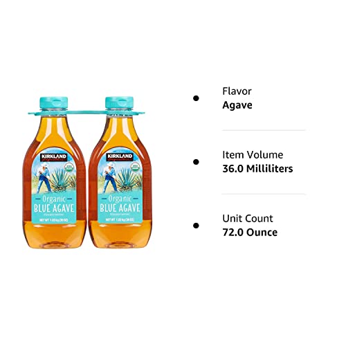Kirkland Signature Organic Blue Agave All Purpose Sweetener, 36oz Bottle (Pack Of 2, Total of 72 Oz) - Image 2