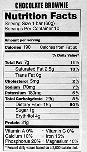 Kirkland Signature Protein Bars Chocolate Brownie 2.12 oz, 20-count - Image 3