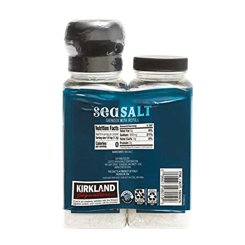 Kirkland Signature Sea Salt, Grinder with Refill, 13 Ounce (2 Count) - Image 5