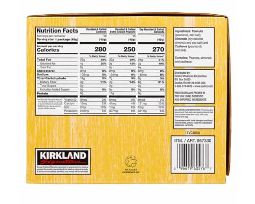 Kirkland Signature Snacking Nuts, Variety Pack, 1.6 oz, 30-count - Image 5