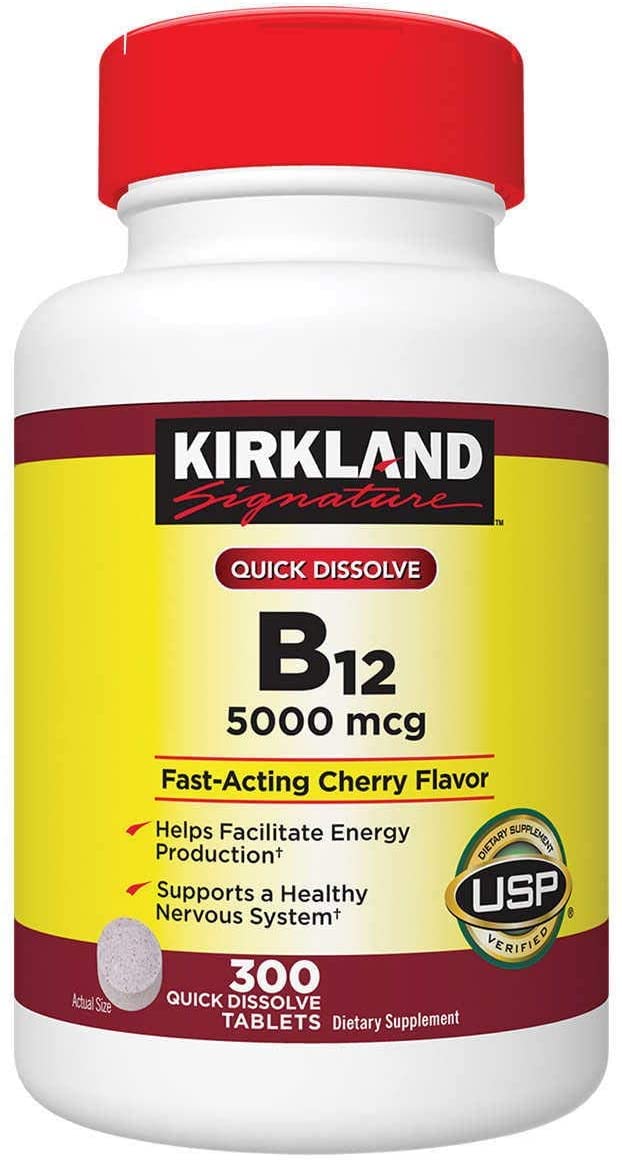 Kirkland Signature – Super B-Complex with Electrolytes 500 Tablets + Vitamin D3 2000IU, 600 Softgels + Vitamin B12 5000mcg, Cherry Flavor, 300 Tablets (Bundle of 3 Units Total) - Image 4