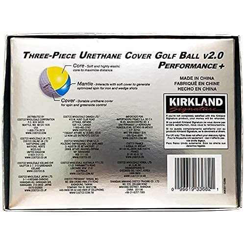 Kirkland Signature Three-Piece Urethane Cover Golf Ball v2.0, 1 Dozen, 12 Count, White - Image 3