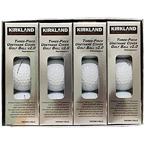 Kirkland Signature Three-Piece Urethane Cover Golf Ball v2.0, 1 Dozen, 12 Count, White - Image 4
