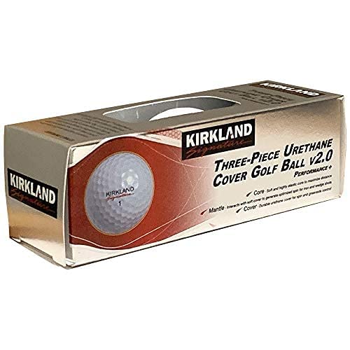 Kirkland Signature Three-Piece Urethane Cover Golf Ball v2.0, 1 Dozen, 12 Count, White - Image 6