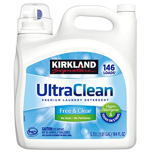 Kirkland Signature Ultra Clean Free & Clear HE Premium Hypo-Allergenic 146 Loads Liquid Laundry - (5.73L) - Image 2