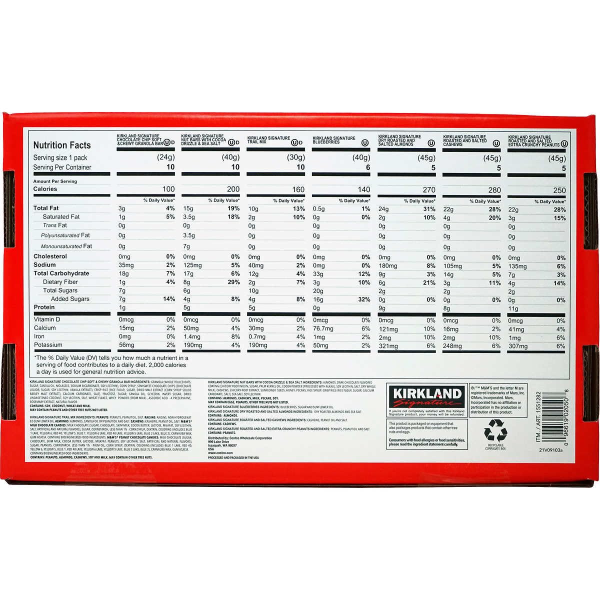 Kirkland Signature Variety Snack Box, 51 ct - Image 3