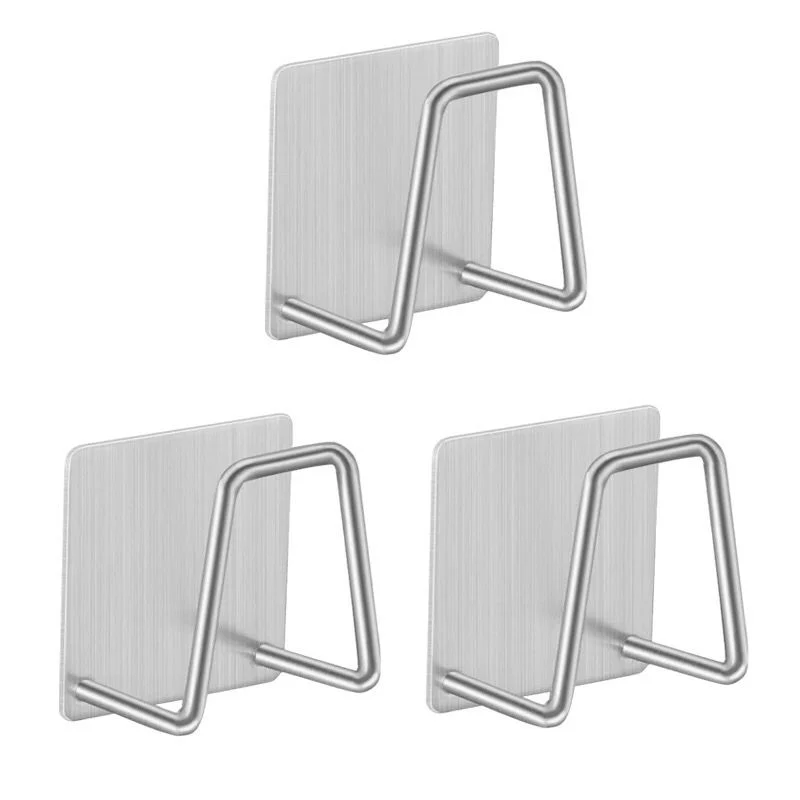 Kitchen Stainless Steel Sink Sponges Holder Self Adhesive Drain Drying Rack Kitchen Wall Hooks Accessories Storage Organizer - Image 6