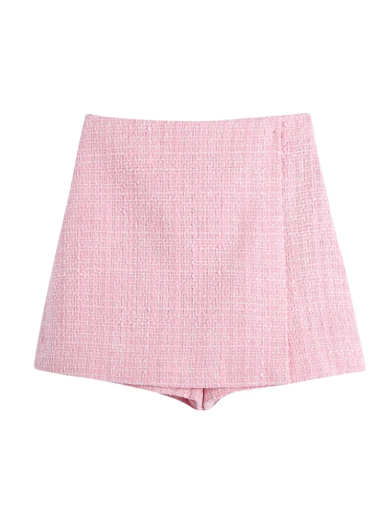 KONDALA Chic Pink Blazer Office Lady Fashion 2023 Plaid Oversized Long Jackets Women Long Sleeve Double Button Pockets Tops - Image 6