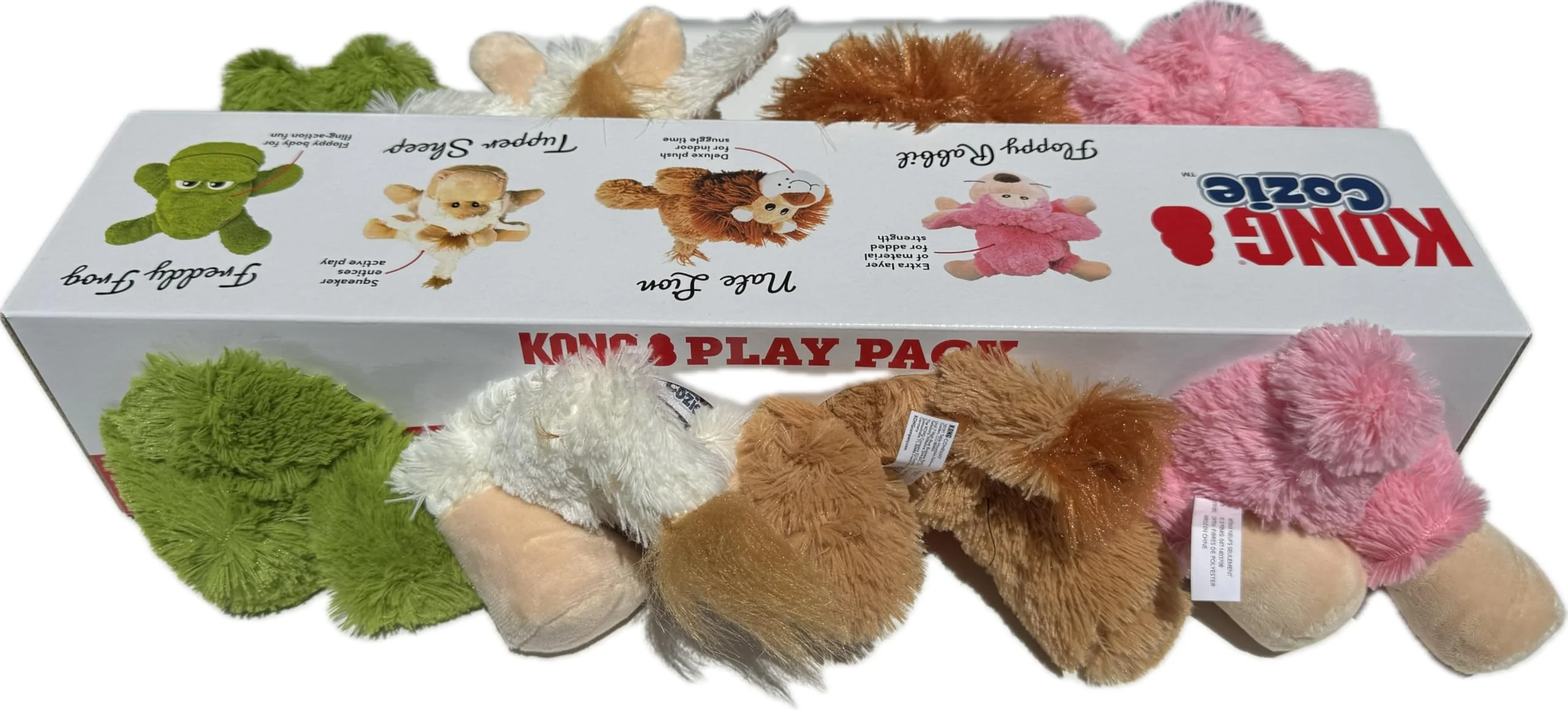 Kong Cozie Dog Toys 4PK - Image 2