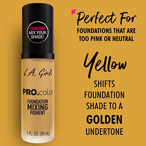 L.A. Girl Pro.matte mixing pigment GLM712, Yellow, 1 Fl Oz - Image 4