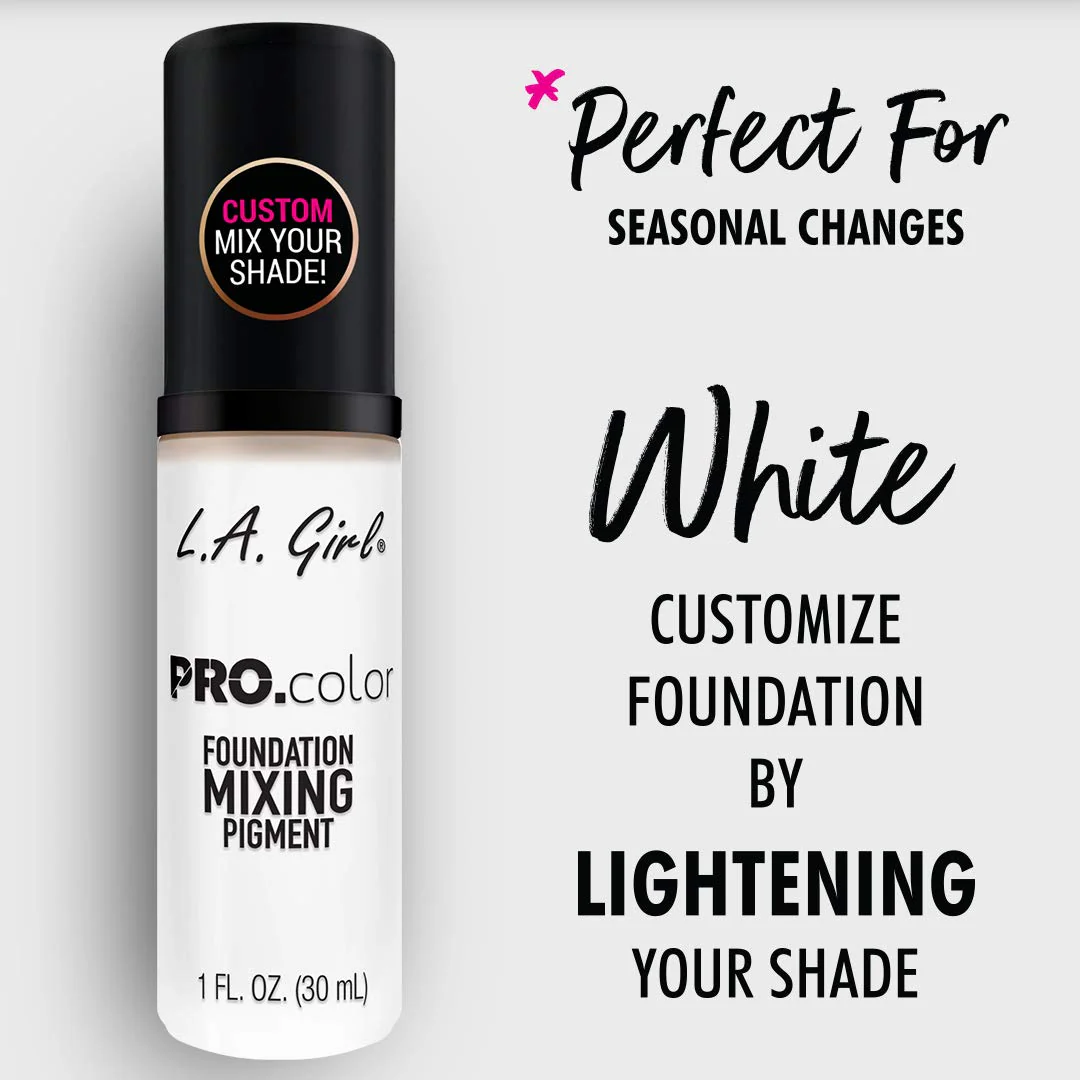 L.A. Girl Pro Matte Mixing Pigment, White, 1 Fluid Ounce - Image 2