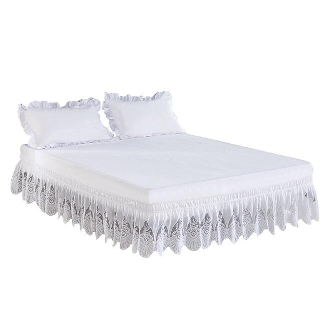 Lace Elastic Bedside White Bed Skirt ODM OEM for Express Ebay Bedsheet and Pillowcase Set TIKTOK - Image 6