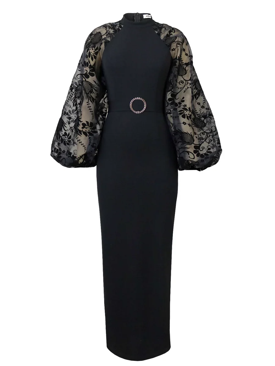 Lace European/American plus Size Commuter Dress Lace - Image 5