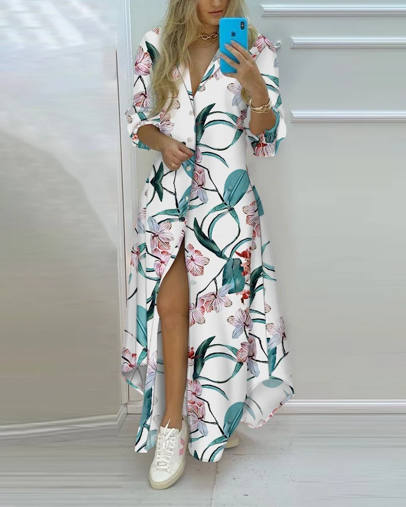 Ladies New Dress Fashion 2023 Color Matching Slim Short-Sleeved Shirt Dress Casual Home Street Commuter Plus Size Dress Vestidos - Image 14