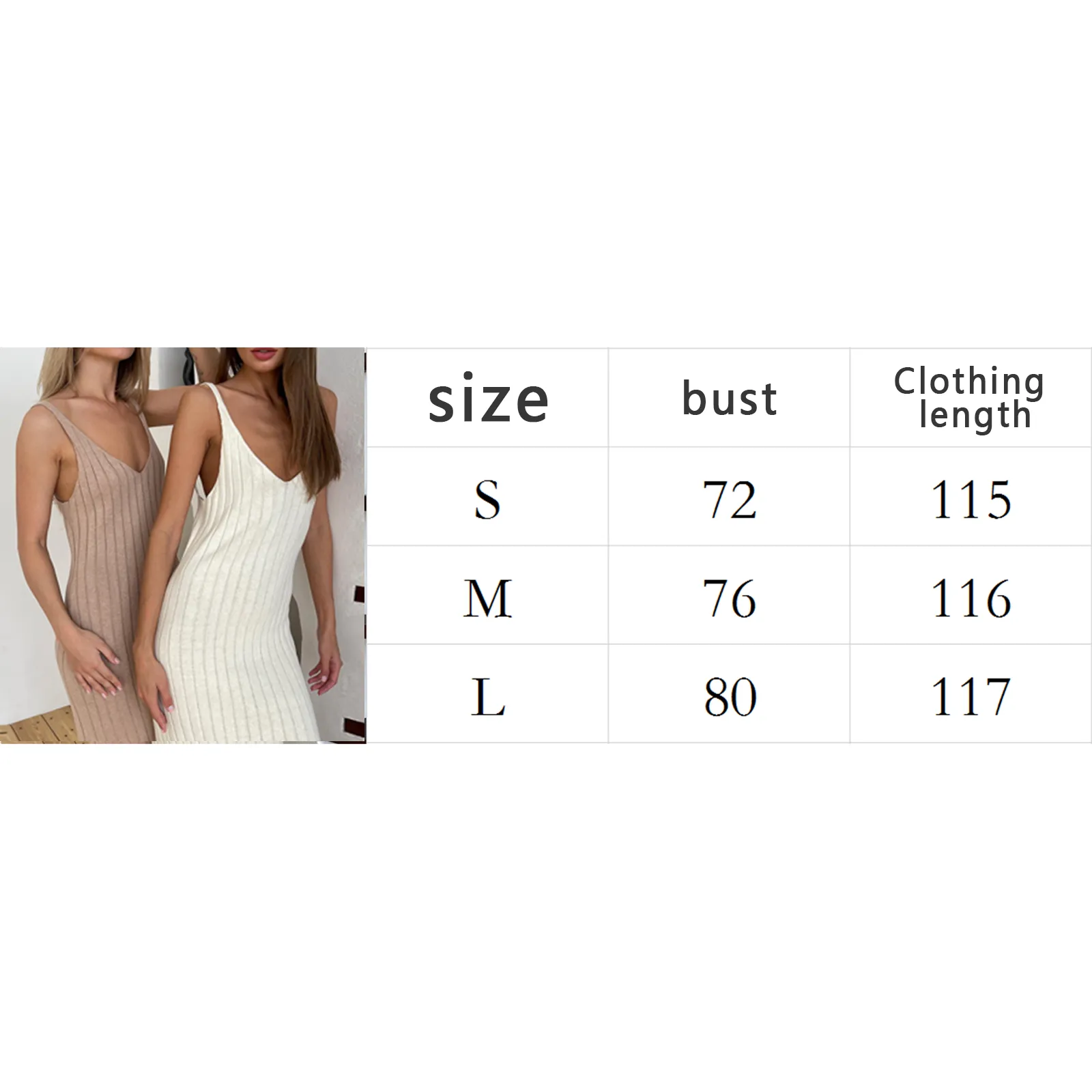 Ladies Temperament Knitted Slip Dress Women Leisure Vertical Stripe Sleeveless V-neck Backless Split Long Dress Spring Summer - Image 3