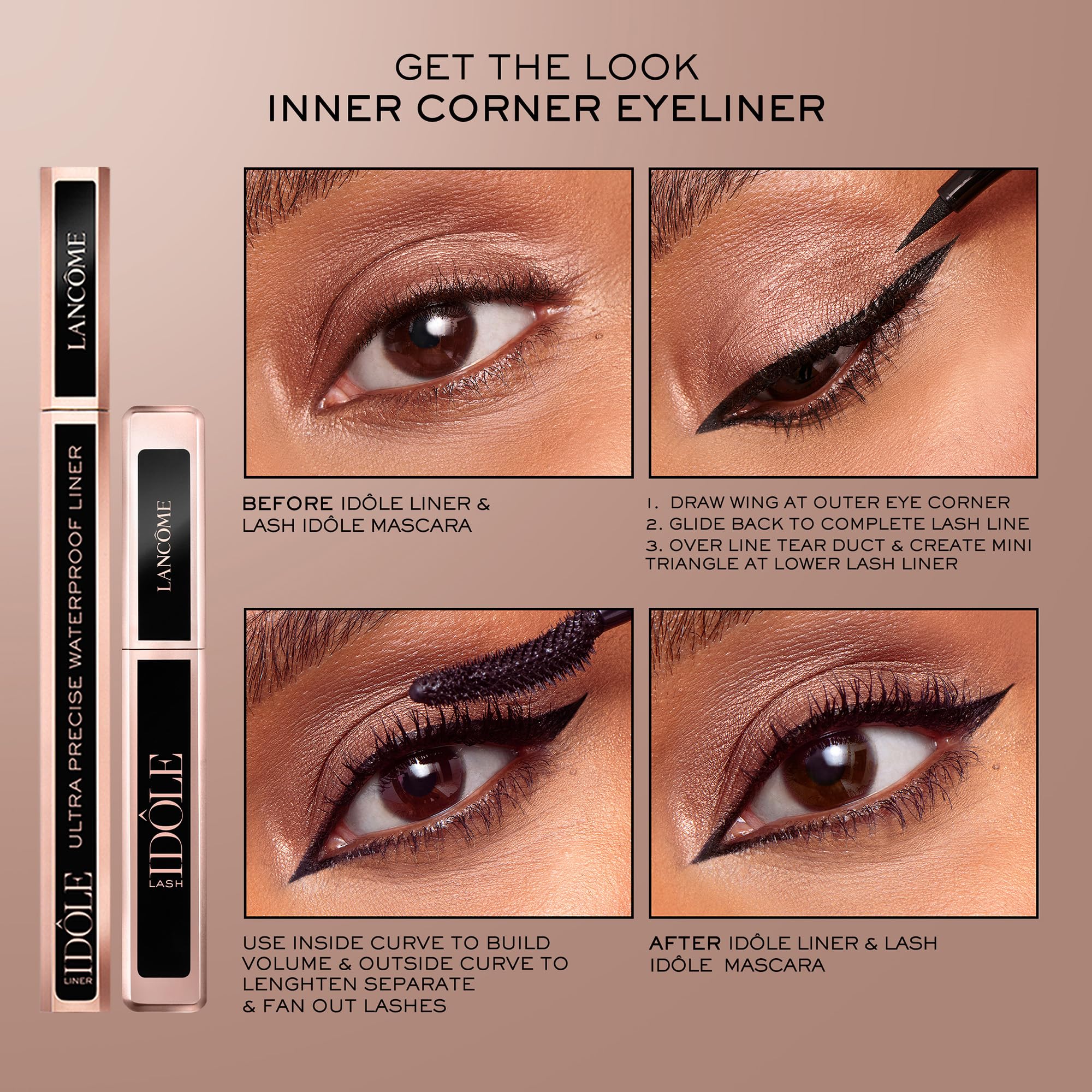 Lancôme Lash Idôle Lash-Lifting & Volumizing Mascara - Black Mascara for Instant Volume, Length & Lift - Smudge Proof & Up To 24H Wear - Black - Image 2