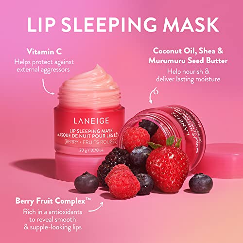 LANEIGE Lip Sleeping Mask - Berry: Nourish & Hydrate with Vitamin C, Antioxidants, 0.7 oz. - Image 5