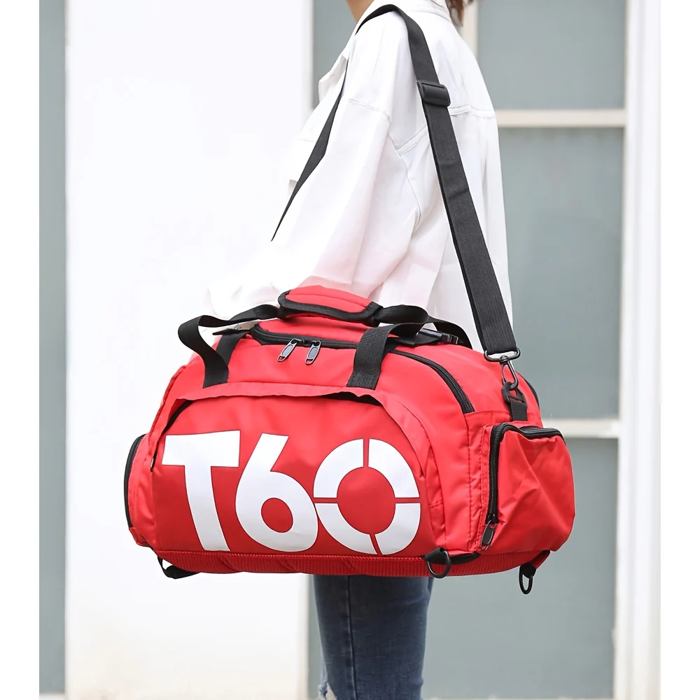 Large Capacity Duffle Tote Bag, Nylon Lightweight Luggage Bag With Shoe Compartment, Portable Travel Storage Bag Unisex Bag For Daily Use - Image 7